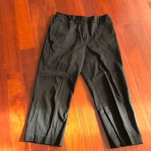 Black cropped pants capris Larry Levine Stretch 6